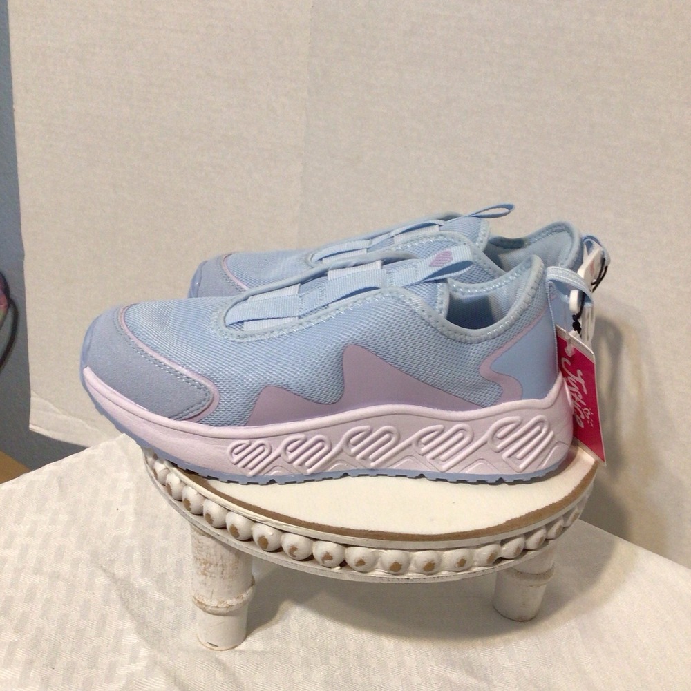 JUSTICE GIRL Slip On Athletic Sneakers Shoes 3 Blue NWT No Lace Comfort Walking‎
